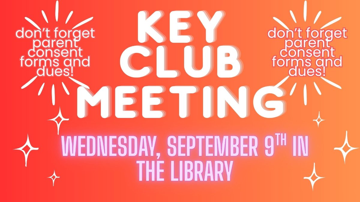 Key Club meeting September 9